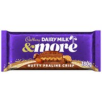 Cadbury Dairy Milk & More Nutty Praline Crisp Bar (180 g)