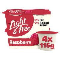 Danone Light & Free Raspberry Yogurt 4 Pack (115 g)