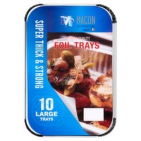 Macon Rectangular Foil Tray With Lid 10 Pack (10 Piece)