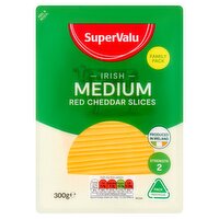 SuperValu Medium Red Cheddar Slices (300 g)