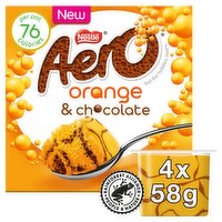Aero Orange & Chocolate Mousse Pots 4 Pack (58 g)