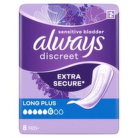 Always Discreet Incontinence Pads Plus Long (8 Piece)