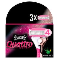 Wilkinson Sword Quattro For Women Razor Blades (3 Piece)