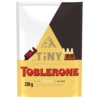 Toblerone Milk, White & Dark Chocolate Bag (250 g)