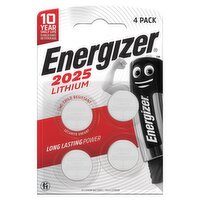 Energizer 2025 Lithium Coin Batteries (4 Piece)