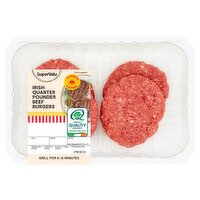 SuperValu Irish Beef Quarter Pounder Burgers 4 Pack (454 g)