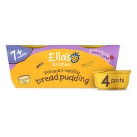 Ella's Kitchen Banana & Vanilla Bread Pudding 4+Months 4 Pots (320 g)
