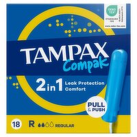 Tampax Compak Regular Applicator Tampons (18 Piece)