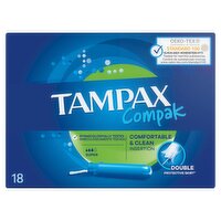 Tampax Compak Super Applicator Tampons  (18 Piece)