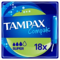 Tampax Compak Super Applicator Tampons  (18 Piece)