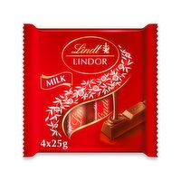 Lindt Lindor Milk Chocolate Bar 4 Pack (25 g)