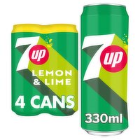 7UP Lemon & Lime Can 4 Pack (330 ml)