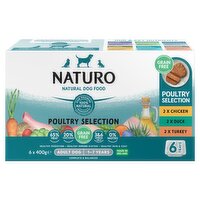 Naturo Grain Free Poultry Variety Adult Dog Food 6 Pack (2.4 kg)