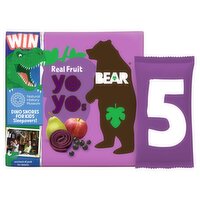 Bear Blackcurrant Yoyo Pure Fruit Rolls 5 Pack (100 g)