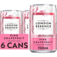 The London Essence Co Pink Grapefruit Soda Can 6 Pack (150 ml)