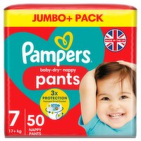 Pampers Baby Dry Nappy Pants Size 7 Jumbo+ Pack (50 Piece)