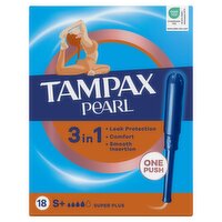 Tampax Pearl Super Plus Applicator Tampons (18 Piece)