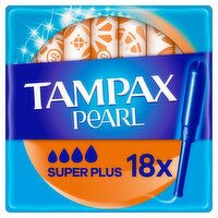 Tampax Pearl Super Plus Applicator Tampons (18 Piece)