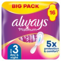 Always Platinum Night Pads with Wings (16 Piece)