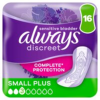 Always Discreet Incontinence Pads Small Plus (16 Piece)