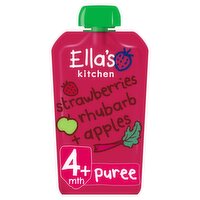 Ella's Kitchen Strawberries Rhubarb & Apples Pouch 4+Months (120 g)