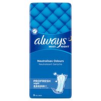 Always Maxi Profresh Night Sanitary Towels (9 Piece)