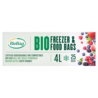 Biobag Freezer & Food Storage Bags 4 Ltr (25 Piece)