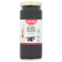 SuperValu Pitted Black Olives In Brine (340 g)