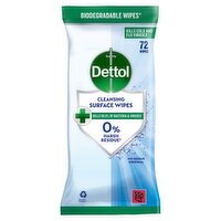Dettol Surface Cleanser Bio Wipes (72 Piece)