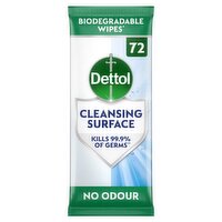 Dettol Surface Cleanser Bio Wipes (72 Piece)