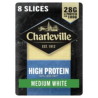 Charleville High Protein White Cheddar Slices (160 g)