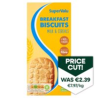 SuperValu Breakfast Biscuits Milk & Cereal Bars 6 x 4 Piece Pack (300 g)