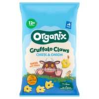 Organix Cheese & Onion Gruffalo Claws 4 Pack 12+ Months (60 g)
