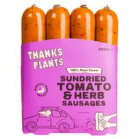 Thanks Plants Sundried Tomato and Herb Sausages (300 g)