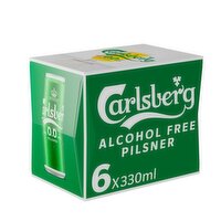 Carlsberg Alcohol Free Pilsner Can 6 Pack (330 ml)