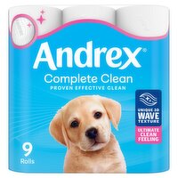 Andrex Complete Clean Toilet Tissue (9 Roll)