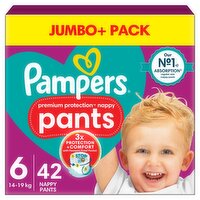 Pampers Premium Protection Nappy Pants Size 6 Nappies (42 Piece)