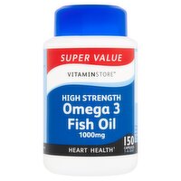 Vitamin Store High Strength Omega 3 Fish Oil Capsules (150 Piece)