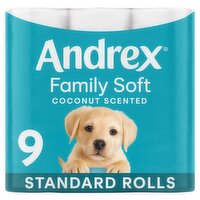 Andrex Family Soft Coconut Toilet Tissue (9 Roll)