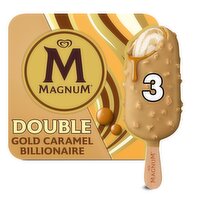 Magnum Double Gold Caramel Billionaire Ice Creams 3 Pack (255 ml)