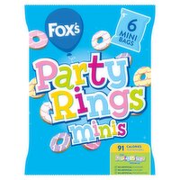 Fox's Party Rings Mini Bags 6 Pack (21 g)