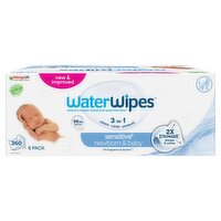 WaterWipes Original Baby Wipes 6 Pack (60 Piece)
