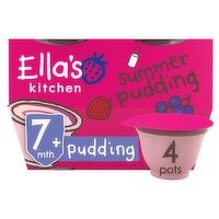 Ella's Kitchen Strawberry & Blackcurrant Summer Pudding 7+Months 4 Pots (80 g)