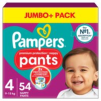 Pampers Premium Protection Nappy Pants Size 4 Nappies (54 Piece)