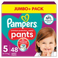 Pampers Premium Protection Nappy Pants Size 5 Jumbo+ Pack (48 Piece)