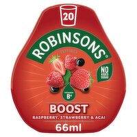 Robinsons Boost Raspberry Strawberry & Acai Drops (66 ml)