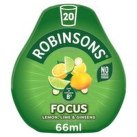 Robinsons Focus Lemon. Lime & Ginseng Drops (66 ml)