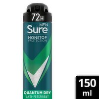 Sure For Men Non Stop Quantum Dry 72 Hour Antiperspirant Deodorant  (150 ml)