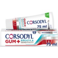 Corsodyl Gum + Breath & Sensitivity Whitening Toothpaste (75 ml)