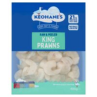 Keohane Seafoods Raw & Peeled King Prawns (400 g)